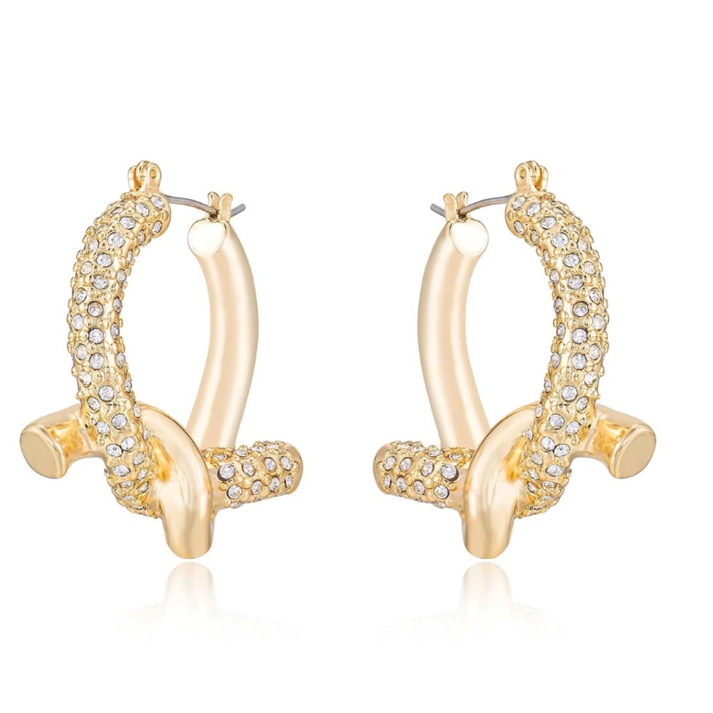 Ettika “tie the knot”  18k Gold Knot Earrings
